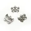 Lot 100 pièces papillon Antique argent breloques pendentifs résultats de bijoux à bricoler soi-même pour la fabrication de bijoux Bracelet collier boucles d'oreilles 21*25mm