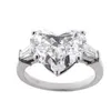 Vecalon coeur amour bague en argent Sterling 925 diamant Sona Cz fiançailles alliance bagues pour femmes mariée doigt bijoux