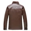 2019 Design Motorcycle Bomber Leather Jacket Men Leather Jacket Fleece Lined Motorcycle Bomber Faux Coats Male Outerwear