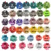 120pc/lot 1.5" Satin Flower For Hair Clip Accessories,DIY Ribbon Flowers With Rhinestone Center 40color In Stock