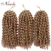 Nico Hair Malibob 3 paquets Kanekalon Extensions de cheveux synthétiques en vrac 8 pouces Mali Bob Afro bouclés Crochet tresses 1219490