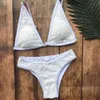2019 Kadınlar Dantel Çiçek Örgü Patchwork Bikini Set Bayanlar Retro Bandaj Mayo Katı Kadın Push Up Biquini Seksi Mayo
