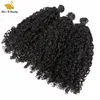 Förlängningar naturlig svart färg i tips hårförlängningar lockiga vågen förkortad afro curl remyhair
