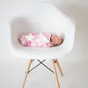 Nyfödd spädbarn baby swaddle sovsäckar baby muslin filt + huvudband baby mjuk bomull kokong sömn säck huvudband 2st set a287