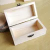 Wooden Storage Box Rectangular Natural Wood Gift Boxes Handmade Craft Jewelry Case