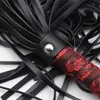 45 cm Reiternte Fuax Leder strenge Flogger Pferd Red Quaste Peitsche Lüfter Spielzeug U5404934424