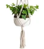 60 stks Plant Hanger Haak Bloempot Handgemaakte Breien Natuurlijke Fine Cordage Planter Holder Mand Thuis Tuin Balkon Decoratie