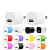 Kolorowe US ​​Home Travel Carger ściany Auto Adapter zasilacza 5 V 1A Adapter dla iPhone 7 8 x 11 Samsung S8 S9 S10 Android Telefon MP3 PC