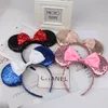 European and AmericanFull sequined Mouse Headband Sequined Bow Hair Accessories Children Ears Hair Card High Quality Whole FJ79026744