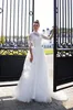 2020 Syrenki Suknie ślubne z odłączanym pociągiem Długie rękawy Długie rękawy Suknie ślubne Appliqued Lace Custom Made Tulle Tanie Vestidos