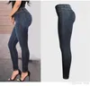 Neue Europa und Amerika verdicken einfache Füße Jeans Frauen hohe Taille war dünne Bleistifthosen Slim Multibutton Hosen5325227
