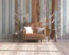 Tapeter 3d vintage träbräda antler vardagsrum sovrum bakgrunds vägg silke väggmålning tapet