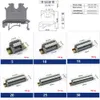 IP65 Waterproof Cable Junction Box 80*250*70mm 2 in 6 out with UK2.5B Din Rail Terminal Blocks