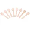 Disposable Wooden Spoon Mini Ice Cream Spoon Wood Western Dessert Scoop Wedding Party Tableware Kitchen Accessories 100Pcs LX4188