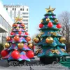 Outdoor/Indoor Decorative Inflatable Christmas Tree 5m/6m Height Simulated Blow Up Evergreen Balloon With Ornaments For Xmas Decoration