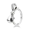 Original 100 925 argent Sterling éblouissante marguerites anneaux de mariage pour les femmes arc modèle de bague coeur tempérament anneau entier Fine Je5368578