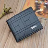 Factory wholesale men bag fashion plaid foldings short wallet character long wallets business folding leather purses multifunctional coin purse