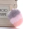 Nouveauté mignon doux crème glacée fourrure élégant porte-clés pompon porte-clés pour femmes sac téléphone portable voiture pendentif ornements