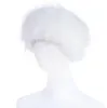 10 цветов женщин искусственного меха оголовье роскошные регулируемая зима теплая черный белый природа девушки мех Earwarmer наушник шляпы для женщин