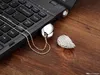 Design Real Capacity Crystal Heart USB 20 Flash Drive Memory Stick 16GB64GB Pendrive With Necklace8575811