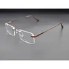 Montature per occhiali miopia senza montatura rettangolari unisex per donna Uomo Occhiali da vista trasparenti moda metallo Personalizza lenti da vista8964631