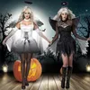 Kostenloser Versand Halloween COSplay Kostüm Engel Cosplay Rollenspiel Dämon Kostüm Hexenkostüm mit Teufel Hexe Engel Flügel Göttin Rock