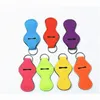 Blank Key Lily Mini Neoprene Keychain Solid Color Chapstick Cover Holder Key Chain Lip Gross Chapsticks Wrap Key Ring Sleeve Charms M1113