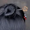 Bastoncini per capelli etnici personalizzati Gioielli per capelli vintage Copricapo con nappe per donna Accessori per capelli antichi cinesi Ornamenti per la testa in legno
