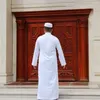 7 Color Men Muzułmańskie szaty Islamskie odzież Dubaj Arabska Abaya Kaftan Eid Mubarak Modlitwa Maxi Jubba Thobe Man Tradycyjny kostium1236t