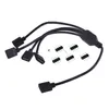 Freeshipping HUB RGB Strip Connector White/Black Led Split Extension Cable Wire 30cm 1 RGB Female 4pin to 1 2 3 4 5 Female Port