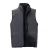 Utomhus höstväst förtjockad fleece Waistcoat män borstade västar rockar reversibel stil jackor fritid cardigan jacka mans toppar ytterkläder