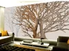 Personalizado Qualquer Tamanho 3D Mural Wallpape HD Floresta Árvore De Madeira TV Fundo Decoração Da Parede Mural Papel De Parede