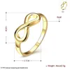 Nowy Złoto / Srebrny Kolor Infinity Pierścień Eternity Pierścień Charms Najlepszy Przyjaciel Prezent Niekończące się symbol Miłość Moda Pierścienie Dla Kobiet