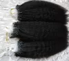 Brazilian kinky straight virgin hair 300g corase Yaki Micro Ring Beads Hair Extensions Micro Loop Real Remy Brazilian Hair