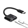 USB -typ C till 35mm hörlur Jack Audio Adapter för Android Samsung Huawei Xiaomi Aux Audio Cable Headphone Charger laddar USBC9389994