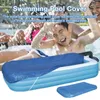Rectangle Swimming Pool Cover Cloth Square Pool Cover Swimming Dust Rain Cloth Thick 262 * 175CM