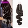 Indian Raw Virgin Hair Remy 2X6 Lace Closure Middle Part 2 By 6 Body Wave With Baby Hairs Products 10-24" Natural Color