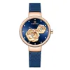 Женские часы Naviforce Top Luxury Brand Steel Mesh Водонепроницаемые дамым смотрит цветочные кварцевые наручные часы Charming Girl Clock266H