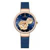 Mulheres assistem a Naviforce Top Luxury Brand Steel Mesh à prova d'água Relógios Flower quartzo Feminino Charming Girl Clock343o