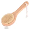 Éponges épurateurs brosses poils de sanglier naturels Spa brosse pour le visage avec manche en bois enlever les points noirs frotter