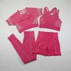 4 peça feminino sem costura conjunto de yoga treino sportwear manga curta ginásio roupas fitness colheita superior cintura alta leggings esportes suit1232193