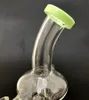 Bongo de vidro Perc com fenda colorido de 9 polegadas Bongo de vidro duplo reciclador Tonus Oil Dab Rigs ducha Percolater Water Pipes 14MM Join