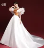 Luxury Long Evening Qi Pao gown Sexy Slim Ladies Trailing cheongsam White Prom Party dress Wedding Evening Banquet Vestidos