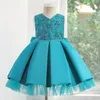 V Neck Krótki Satin Flower Girl Dresses Baby Toddler Pageant Party Dress Odzież dziecięca