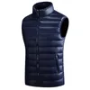 Gilet da uomo 4 colori Giacche invernali Gilet Uomo Moda senza maniche Cappotto con cerniera solido Cappotto Gilet caldo Plus Size S-5xl