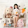 Dorimytrader Kawaii Lop Rabbit Doll Plush Toy Big White Bunny Doll Pillow Girl Birthday Present Wedding Deco 65CM 26 -tum DY505378074951