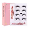 Magnetic False Eyelashes & Magnetic Liquid Eyeliner & Tweezer Set 5 Magnet False Eye lashes Set Glue Make Up Tools 4 Pairs eyelash 3 in1 set