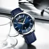 CURREN Orologio da uomo semplice in pelle Uomo Orologi al quarzo di marca di lusso Relogio Masculino Orologio da polso casual Orologio maschile Blue184R