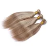 Gemischte Klavierfarbe-Haarwebart bündelt Seidengerades brasilianisches reines Menschenhaar-Erweiterungs-Highlight-Braunblondes Ombre zweifarbige Farbe # 8 613