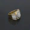 Mens Hip Hop Rings Jewelry Gold Plated Diamond Large Ring New Stainles Steel Rings For Men